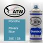 Preview: Porsche, Riviera Blue, 39E / S8: 400ml Sprühdose, von ATW Autoteile West.